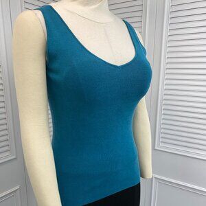 Dana Buckman Sleevless Sweater Sz. S Dark Turquoise